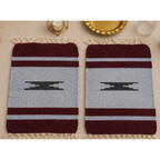 Burgundy Frost Velvet Table Mat Set (Pair of 2)