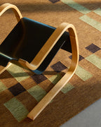 Earth Tone Wool Area Rug