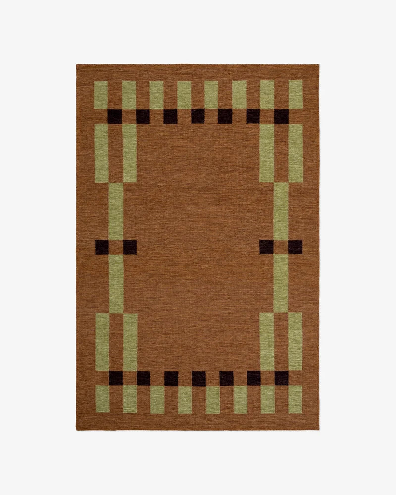 Earth Tone Wool Area Rug