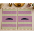 Pastel Bloom Velvet Table Mat Set (Pair of 2)