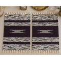 Plum Frost Velvet Table Mat Set (Pair of 2)