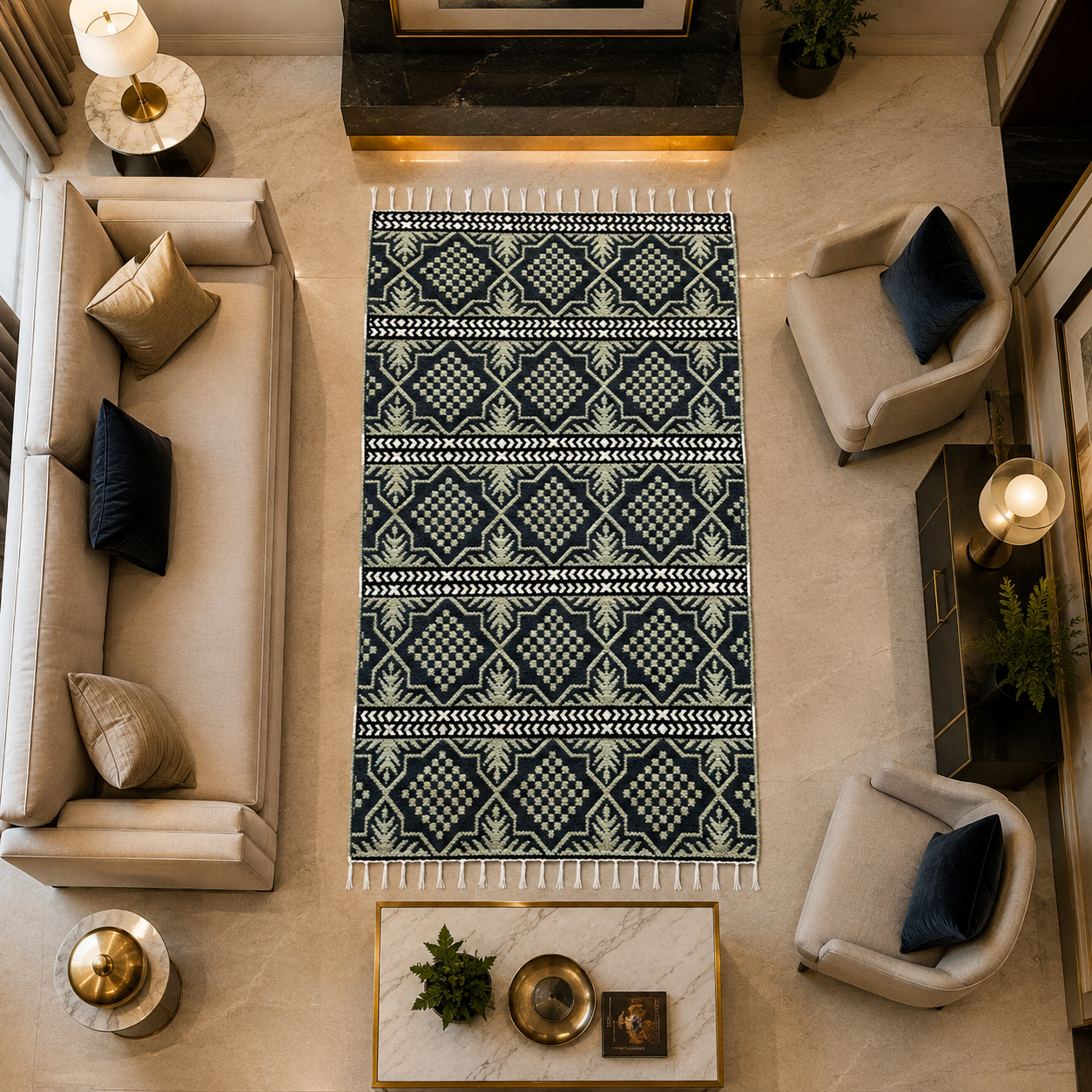 Modern Jacquard Area Rug – Soft & Stylish