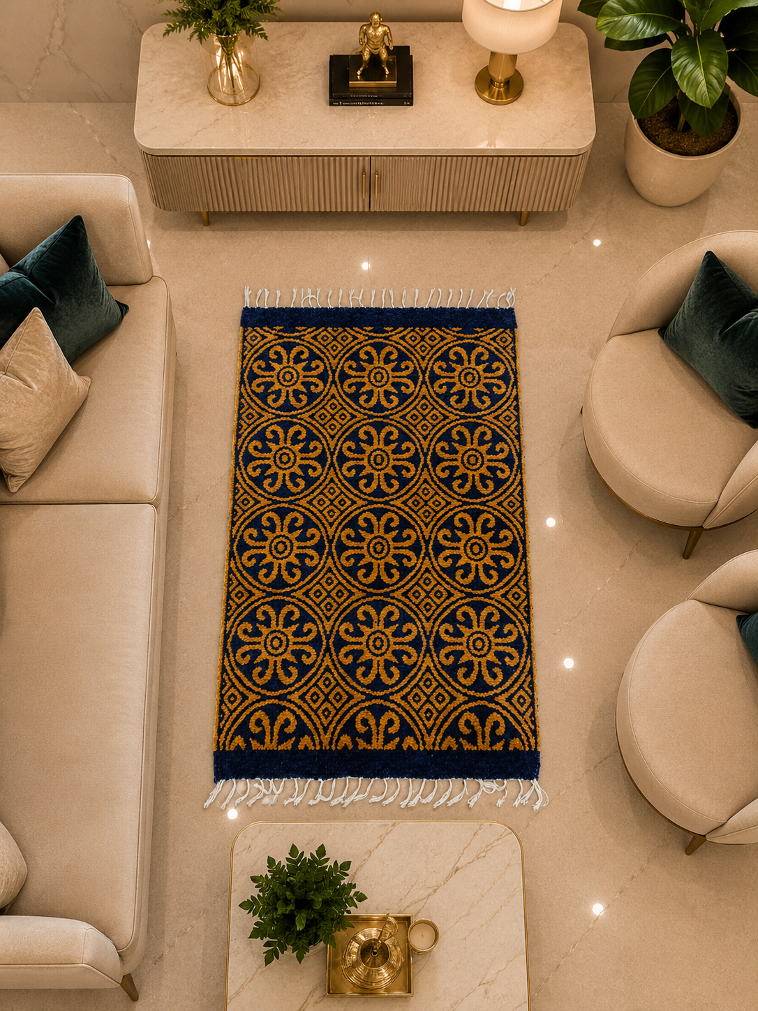 Elegant Jacquard Living Room Rug