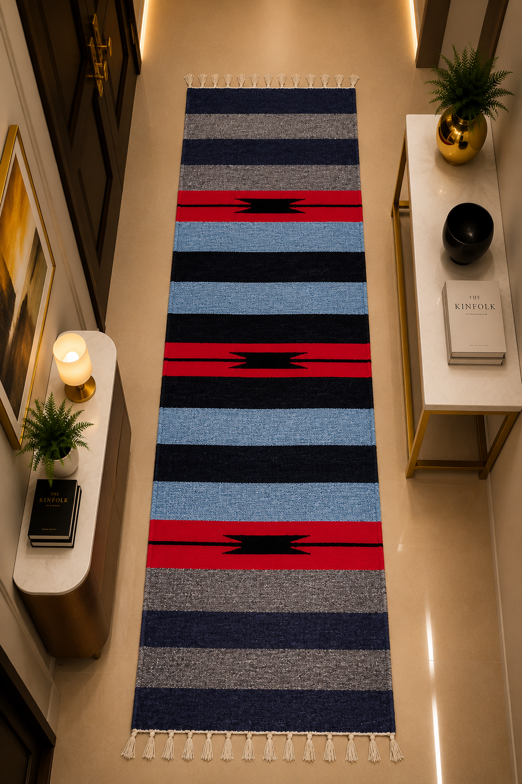 Modern Velvet Hallway Runner Rug – Luxury Finish