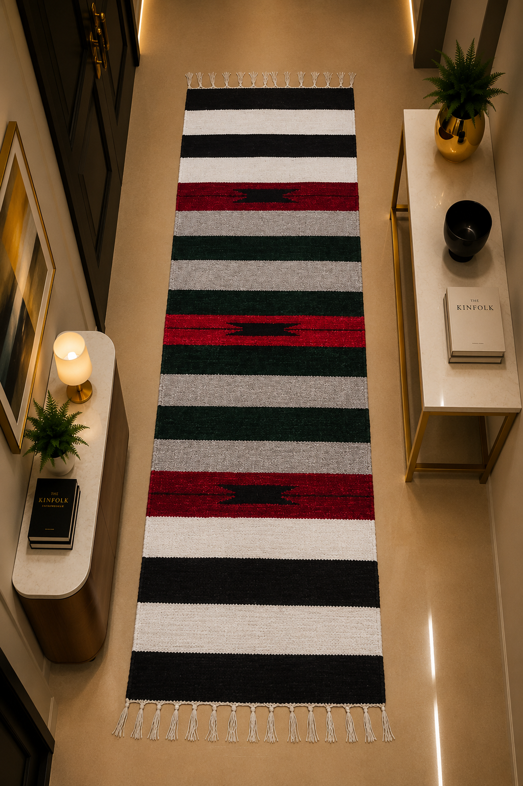Decorative Velvet Runner Rug – Long Floor Carpet