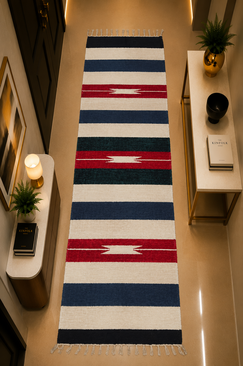 Plush Velvet Runner Rug for Bedroom & Hallway