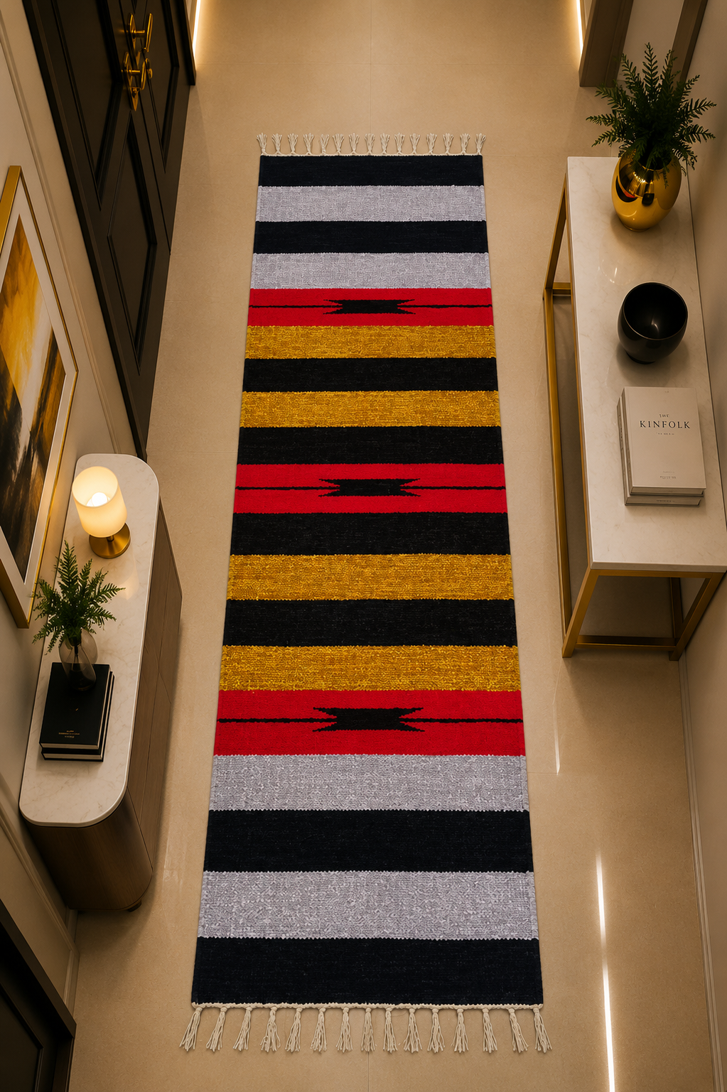 Modern Velvet Runner Rug 2×6 FT – Plush Hallway & Corridor Carpet