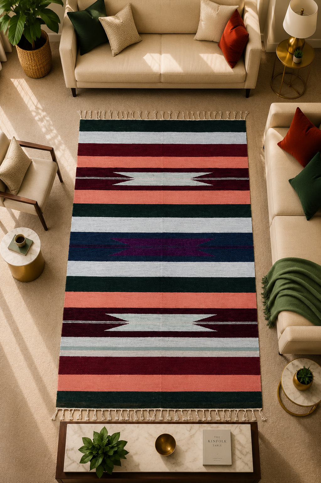 Premium Velvet Floor Rug for Living Room & Bedroom