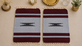 Burgundy Frost Velvet Table Mat Set (Pair of 2)