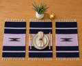 Midnight Lavender Velvet Table Mats – Set of 3 | Luxury Dining Placemats