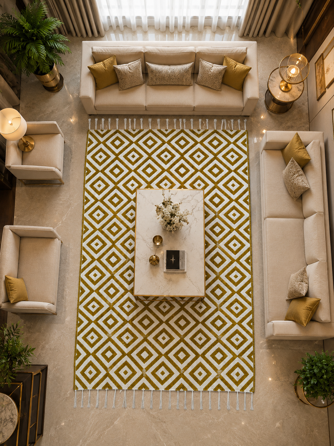 Dastkar Premium Jacquard Rug – Handmade Look