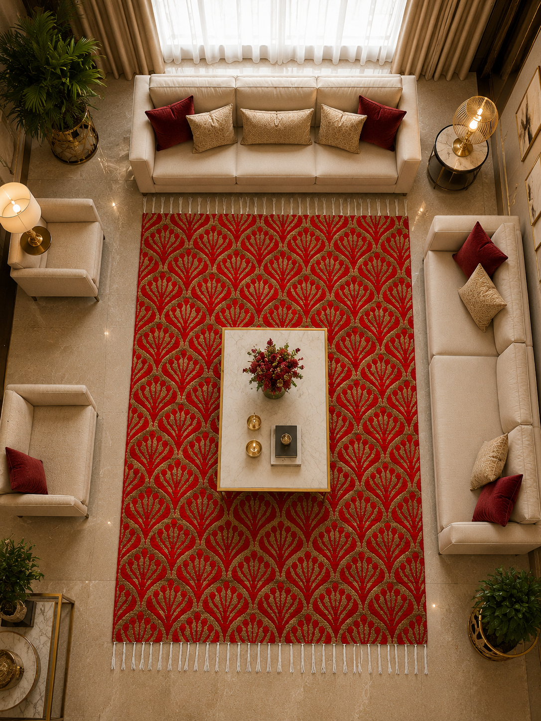 Designer Jacquard Area Rug – Modern Home Collection