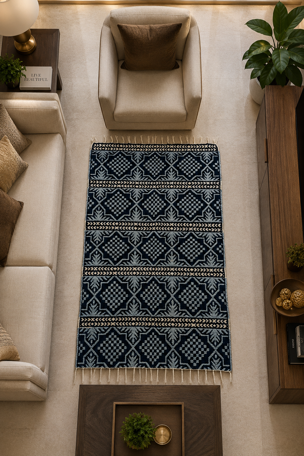 Modern Jacquard Area Rug – Soft & Stylish