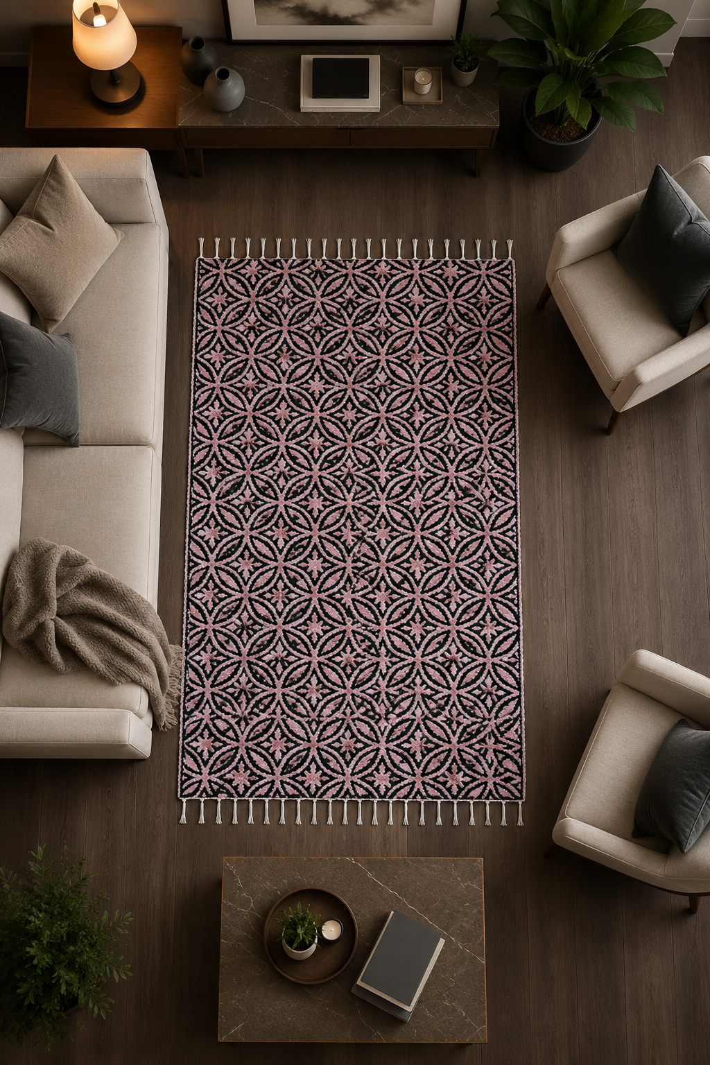 Luxury Jacquard Floor Rug – Elegant Home Decor