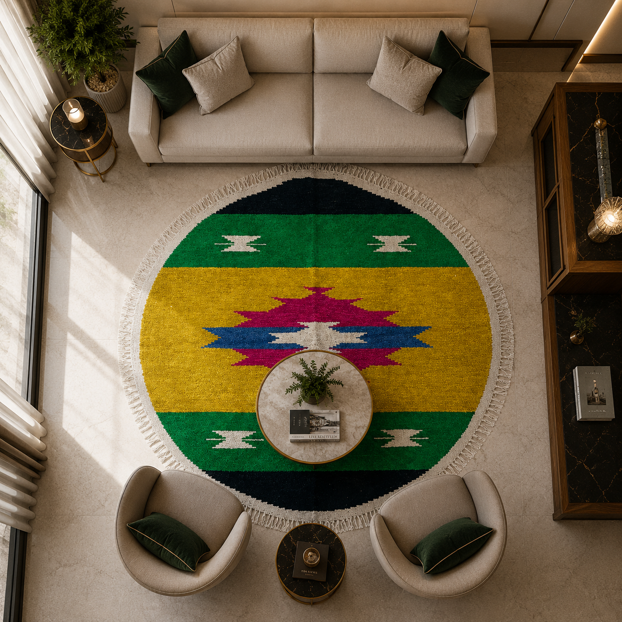 Classic Round Area Carpet