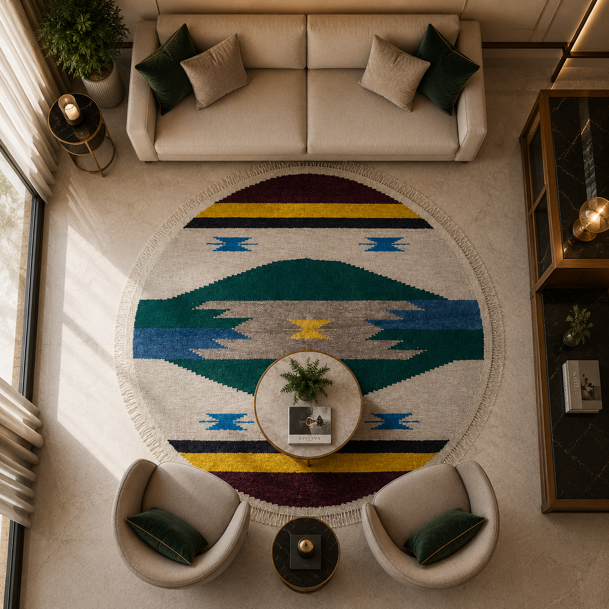 Premium Round Accent Rug