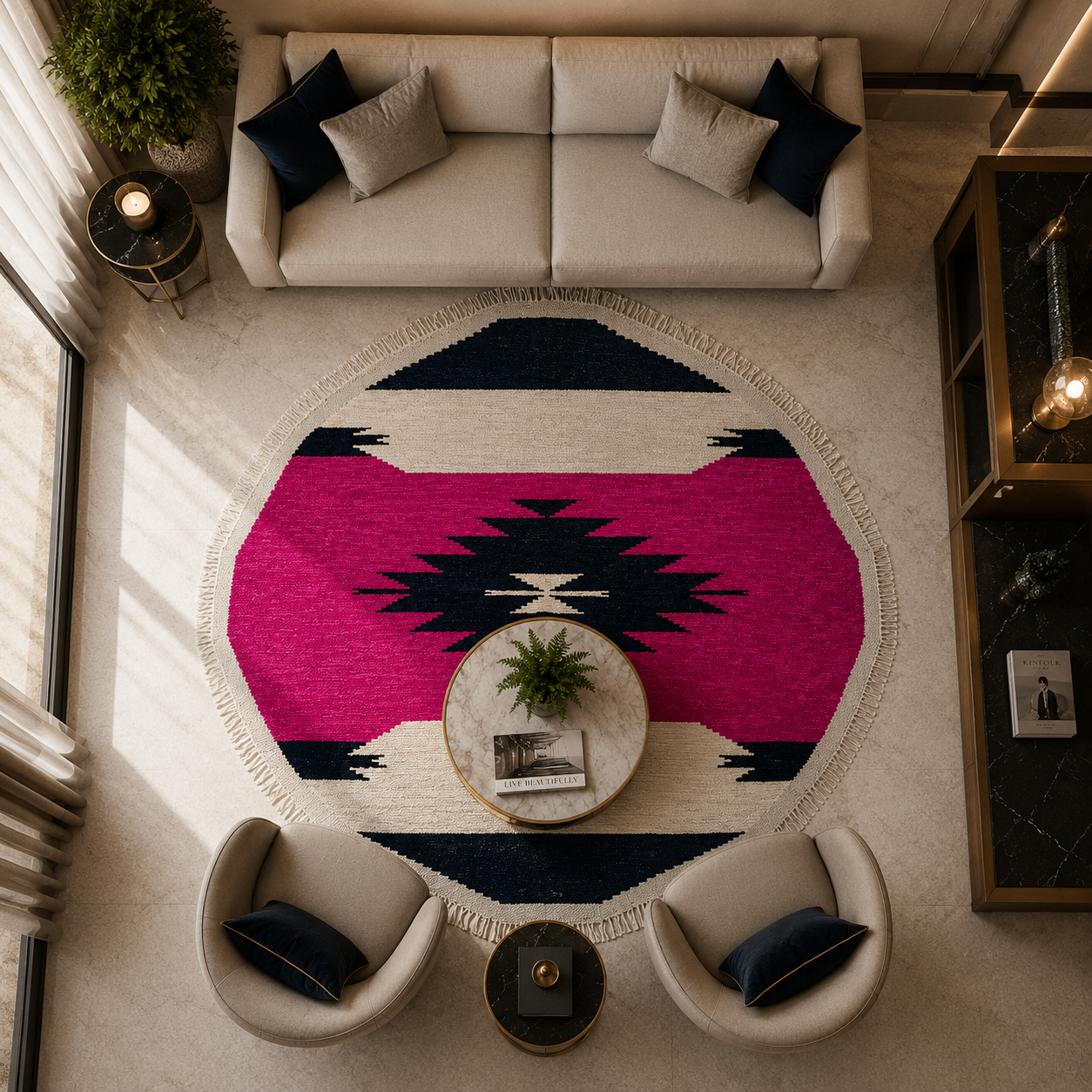 Decorative Round Floor Rug