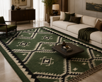 Luxury Geometric Wool Area Rug – Custom Made