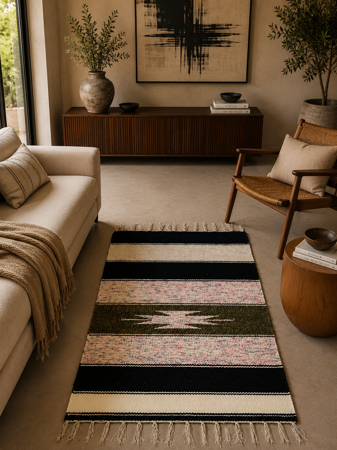 Velvet Area Rug 2x3 ft