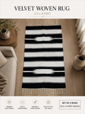 Set of Two Soft Velvet Rugs