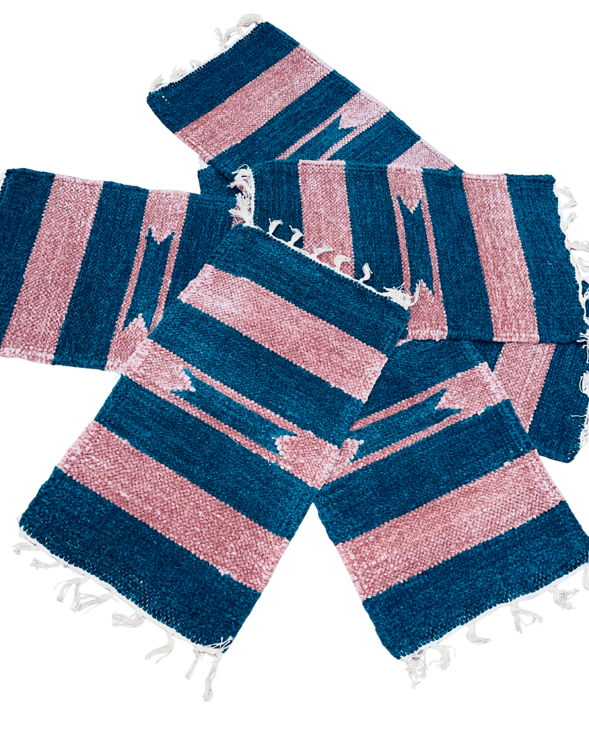 Premium Handwoven Stripe Dining Mats – 8 Piece Set
